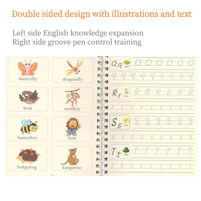 English Copy Books Pen Magic Copy Book Practice Copybook for Calligraphy Children'S Copybook Kids Practice Book Magic Word Book